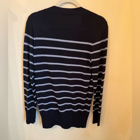 J. Crew 100% Merino Wool Black & Gray Button Down Cardigan Sweater Size M EUC - Picture 2 of 2